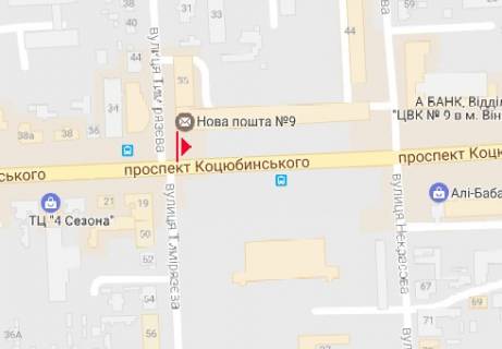 Скроллер A в Виннице, 2.3x3.14  Коцюбинського просп., 30 - 480432 схема