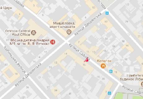 Сiтiлайт B у Одесі Садовая, 14 B схема