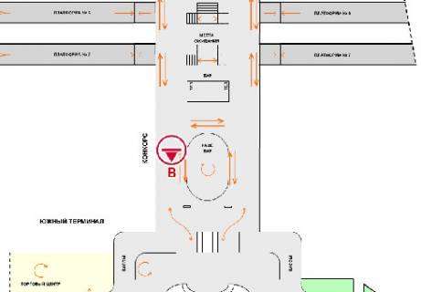 Нестандарт B у Києві, 1x0.7  Конкорс (Південний термінал) схема