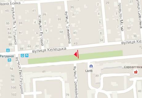 Білборд, Бігборд (Борд)  A у Вінниці, 3x6  Келецька вул., 41 схема