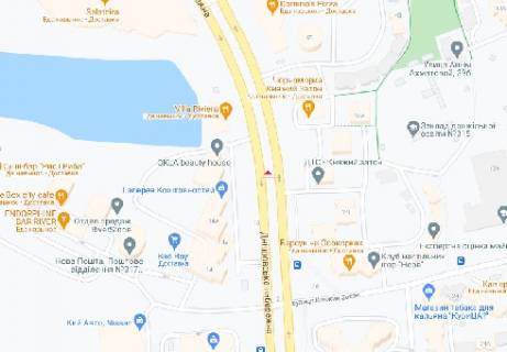 Видеоборд A у Києві, 2.32x3.14  Дніпровська наб., 16в [1], (розширення 480х336) - 410429 схема