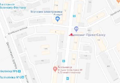 Ситилайт B в Одессе Сегедская ул. №13 B схема