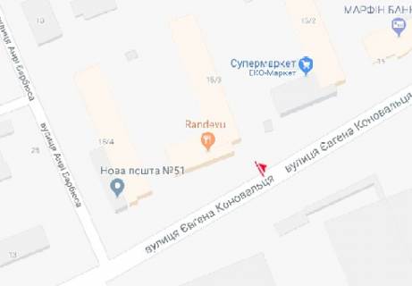 Беклайт A у Києві, 2.3x3.14  Коновальця Євгена вул. (Щорса вул.), 15 - Василя Тютюнника вул. (Анрі Барбюса вул.) схема