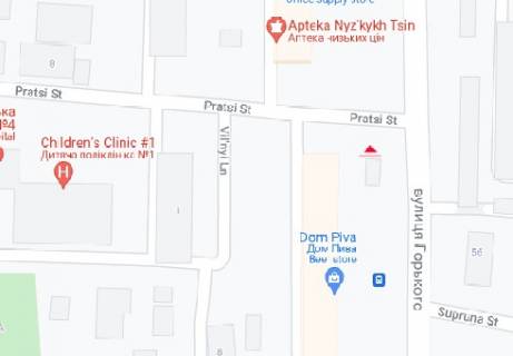 Бэклайт A в Сумах, 2.3x3.14  Британська вул. - Праці вул. схема