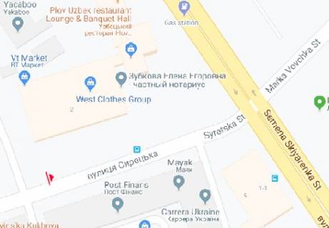 Билборд A в Киеве, 3x6  Сирецька вул., 2 схема