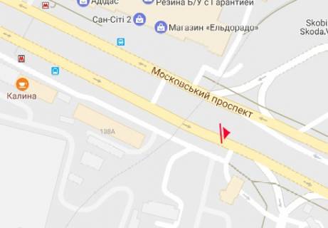 Билборд B в Харькове просп. Героїв Харкова (Московський)., 138в схема