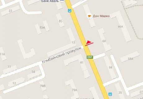 Бэклайт B в Херсоне, 2.3x3.14  Ушакова просп., 60 схема