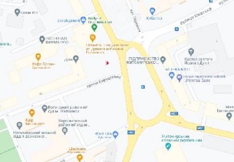 Видеоборд A у Житомирі, 2.3x3.14  Перемоги вул., 1 (розширення 480х336) - 480660 схема