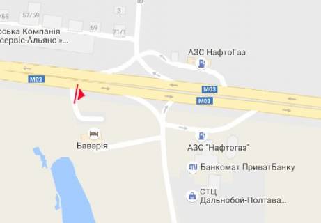 Билборд B в Полтаве Харьковское шоссе схема
