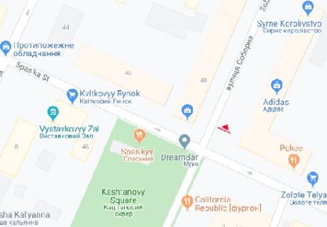 Беклайт B у Миколаєві Соборна (Радянська) вул. - Спаська вул. схема
