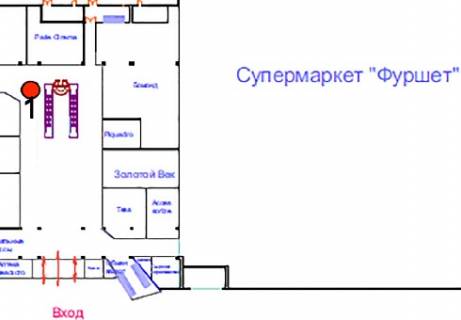 Ситилайт A в Одессе, 1.8x1.2  ТЦ Fontan Sky холл №1А1 схема