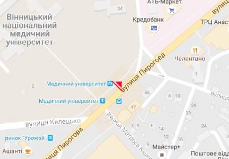 Скроллер A в Виннице, 2.32x3.14  Пирогова ул., 56 (Остановка) [№29] - 37400 схема