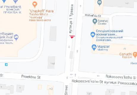 Беклайт A у Чернігові 1-го Травня вул., 166 схема
