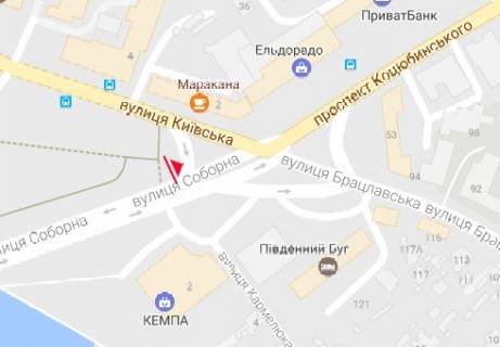 Скроллер A в Виннице, 2.32x3.14  Соборная ул. - Киевская ул. - 9432 схема