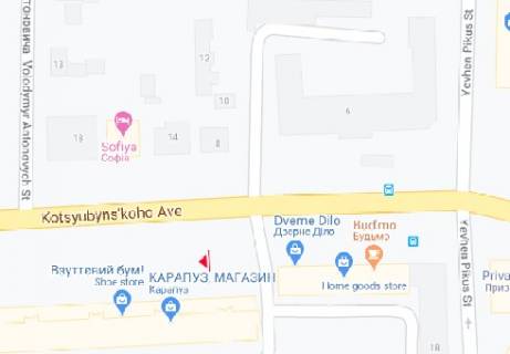 Бэклайт A в Виннице Коцюбинського просп., 11 схема