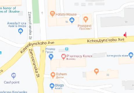 Беклайт B у Вінниці Коцюбинського просп., 50 схема