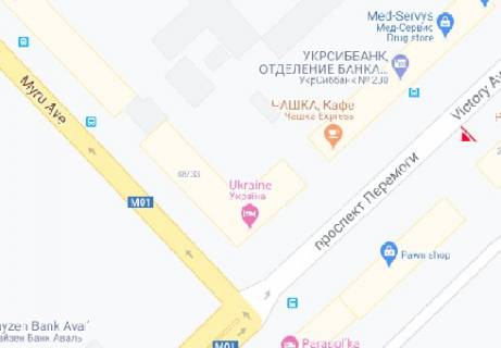 Бэклайт A в Чернигове Перемоги просп., 91 схема