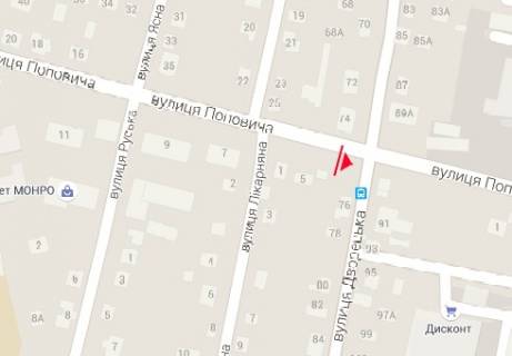 Билборд B в Ровно, 3x6  Бандери Степана вул. - Дворецька вул. схема