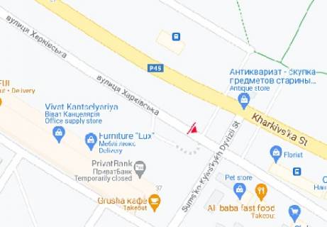 Призма B в Сумах, 3x6  Харківська вул. - СКД вул. - 380726 схема