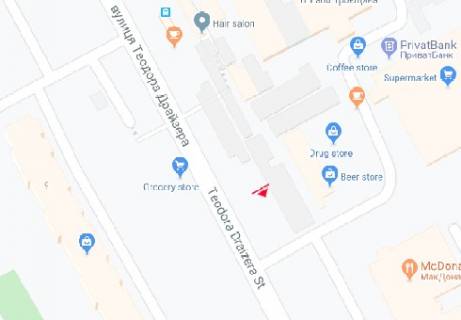 Билборд A в Киеве, 3x6  Драйзера Теодора вул., 6 схема