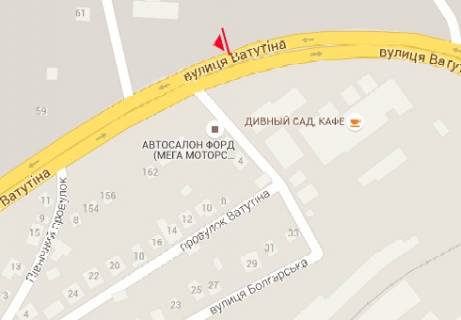 Билборд B в Житомире Независимости пр., 61 схема