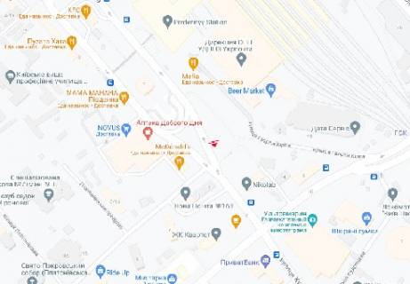 Видеоборд A у Києві, 2.32x3.14  Ползунова вул., 2, (розширення 480х336) - 410540 схема