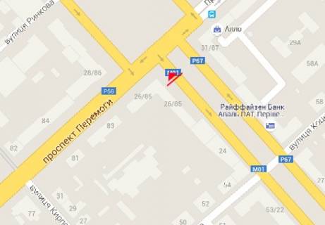 Бэклайт A в Чернигове Миру просп., 26/85 схема