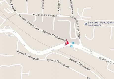 Билборд A в Запорожье, 3x6  Українська вул., 96 схема