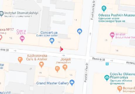 Ситилайт B в Одессе, 1.8x1.2  Бунина ул., 14 B схема