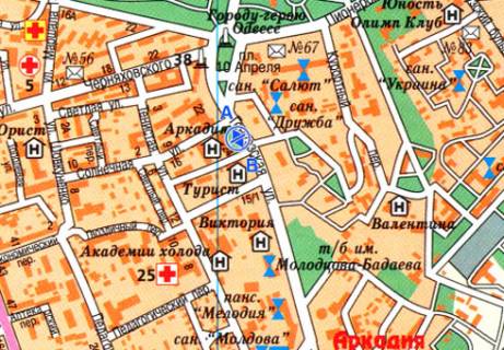 Ситилайт A в Одессе Генуэзская ул. - Солнечная А схема