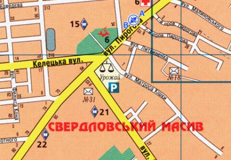 Беклайт A у Вінниці, 2.3x3.14  Пирогова вул., 46 схема