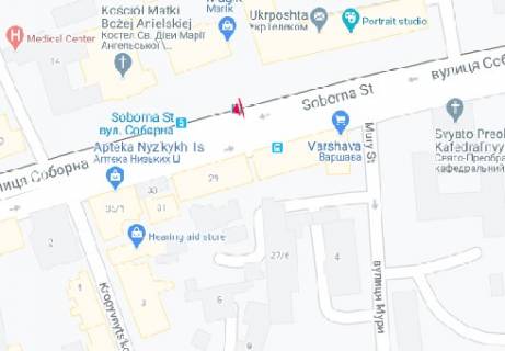 Беклайт B у Вінниці Соборна вул. "Укртелеком" схема