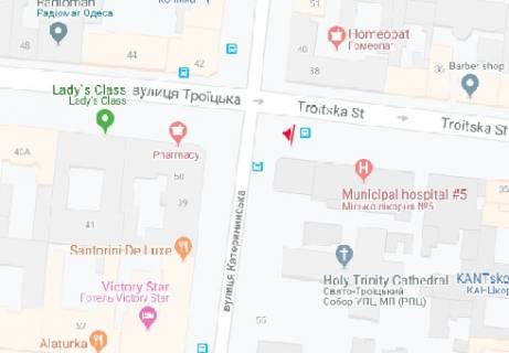 Ситилайт A в Одессе Троицкая ул., 37 - Екатерининская ул. А схема