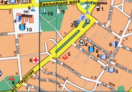 Беклайт B у Вінниці Пирогова вул., 2 схема