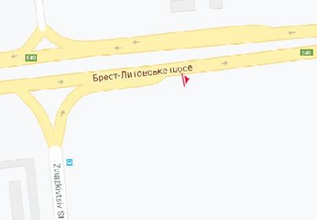 Білборд, Бігборд (Борд)  B у Києві, 3x6  Брест-Литовське шосе схема
