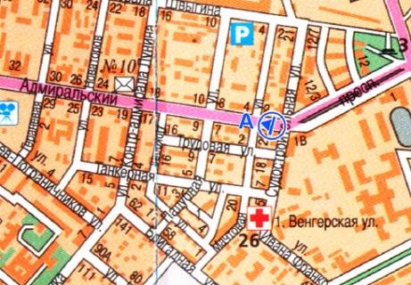 Ситилайт A в Одессе Адмиральский проспект [10 А] схема