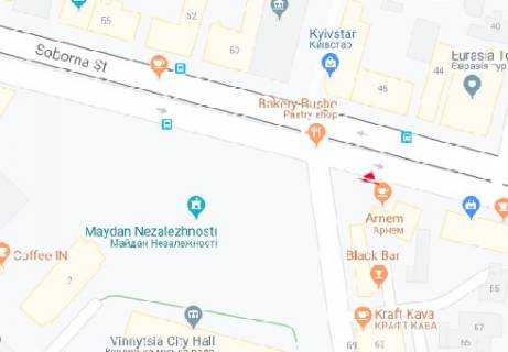 Нестандарт A в Виннице Соборная ул. - Николая Оводова ул. схема