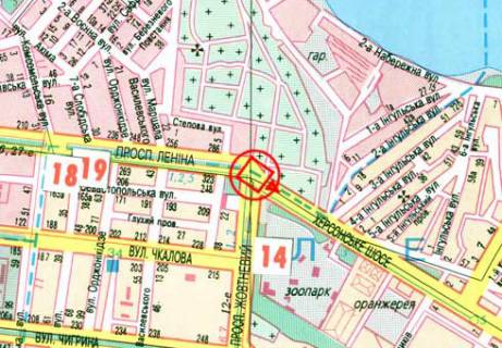 Призматрон, Призма A у Миколаєві Центральный пр.- Богоявленский пр. - 238183 схема