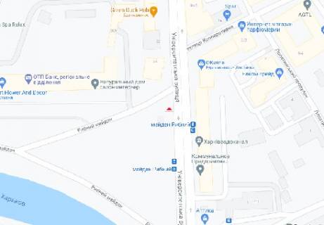 Нестандарт  у Харкові Рыбная пл. - Университетская ул. схема