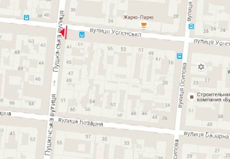 Скролер, Скрол A у Одесі Успенская ул. - Пушкинская ул., 41 - 320294 схема