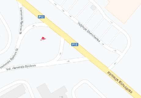 Билборд A в Чернигове Генерала Белова ул. - Кольцевая ул. схема