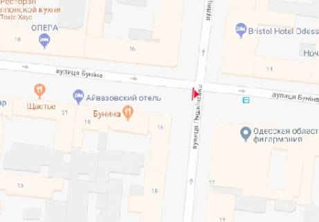 Бэклайт B в Одессе Буніна вул., 17 схема