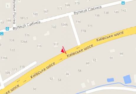 Билборд B в Житомире, 3x6  Київське шосе, 117 схема