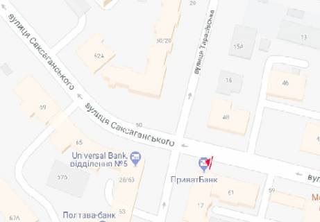 Беклайт B у Києві Саксаганського вул., 61 схема