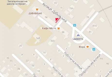 Билборд A в Луцке Дубновская ул., 34 схема