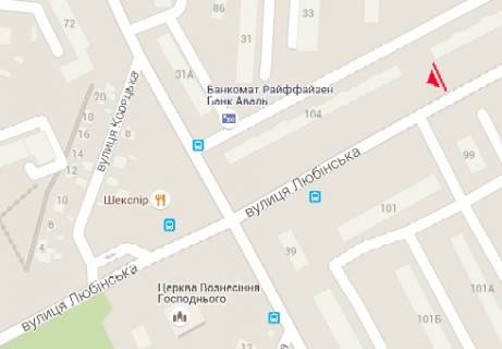 Билборд B в Львове, 3x6  Любінська вул., 102 схема