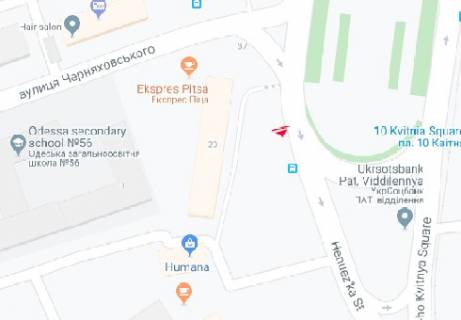 Сiтiлайт B у Одесі Генуэзская - 10-го Апреля пл. А, остановка схема
