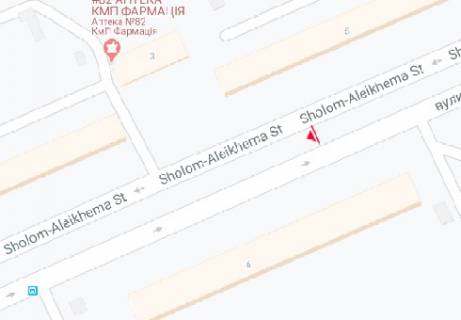 Білборд, Бігборд (Борд)  B у Києві, 3x6  Шолома Алейхема вул., 6 схема