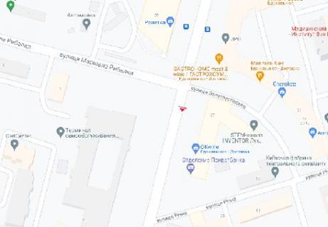 Видеоборд A в Киеве, 2.32x3.14  Чорновола вул., 27 - Золотоустівська вул. [1], (розширення 480х336) - 410226 схема