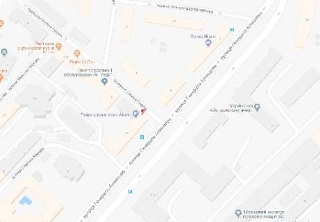 Бэклайт A в Киеве Гуцола Євгена пров. (Кутузова пров.), 4а схема